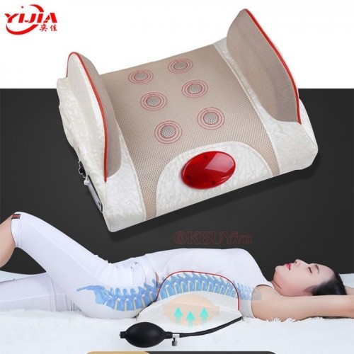 Máy massage lưng rung nóng nhiệt hồng ngoại YIJIA YJ-M4 - Tặng kèm tấm lót lưng